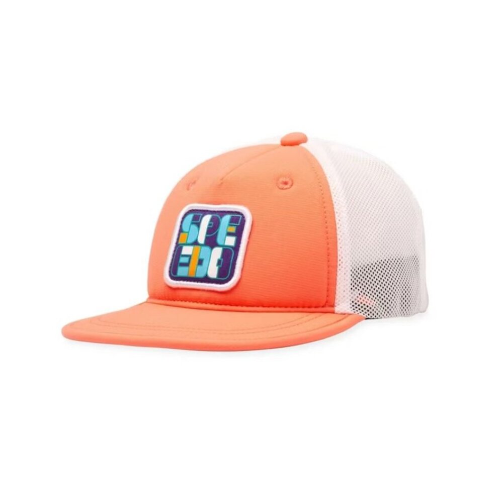 Speedo Kids' Trucker Hat - Orange: Abstract Design, Knit, Lightweight